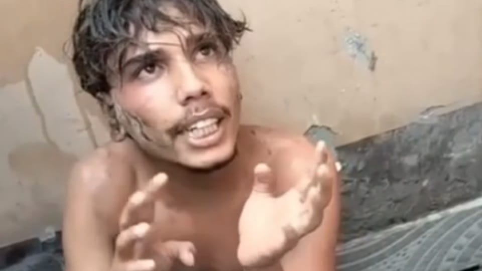 young man Face blackened and paraded hair and beard cut in Ludhiana crime