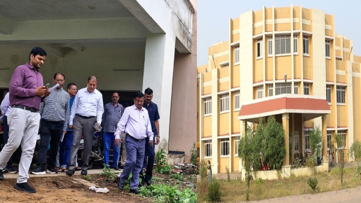 Kushabhau Journalism University raipur will soon get an auditorium, Vice Chancellor Mahadev Kavre inspected
