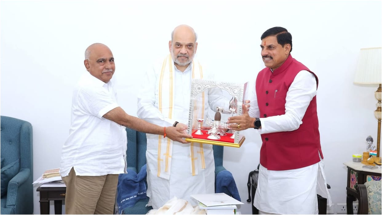 CM Mohan Yadav and BJP President Hemant Khandelwal reached Delhi will meet Amit Shah JP Nadda Rajnath Singh