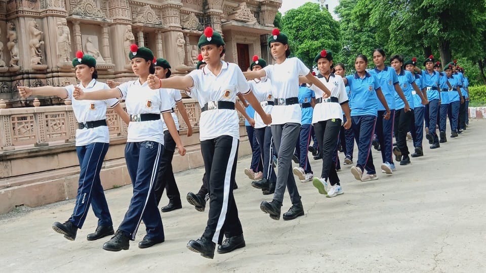 NCC cadets training at Mangalayatan University Aligarh