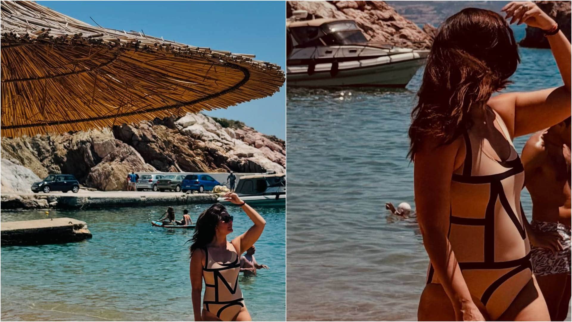 Kareena Kapoor Khan Flaunts her bold and hot look in Monokini says Learn to get candid on beach from me baby