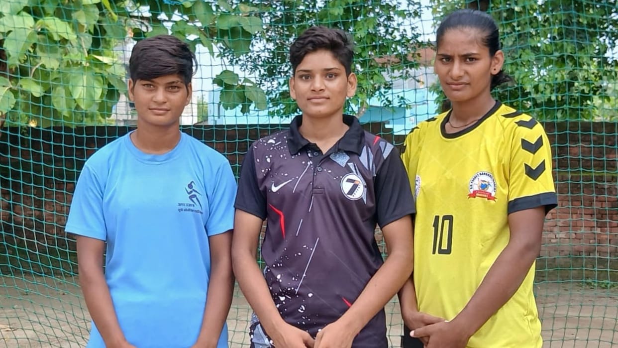players of Kashi training for selection in Indian team for handball championship in Uzbekistan