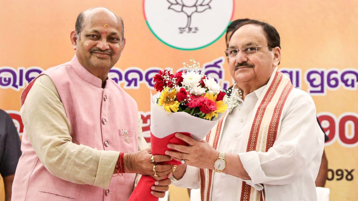 BJP reappoints Manmohan Samal as its Odisha unit president.