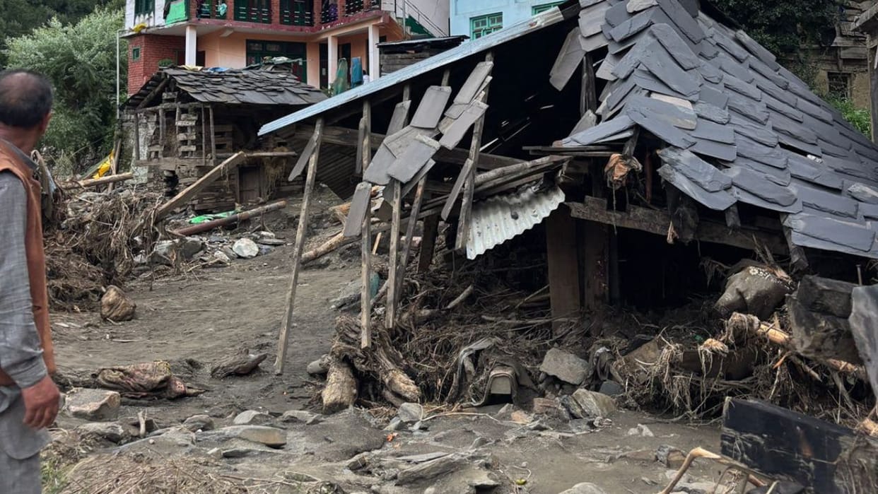 Mandi Cloudburst Disaster devastated Nagina Kuthah village of Seraj houses of five families