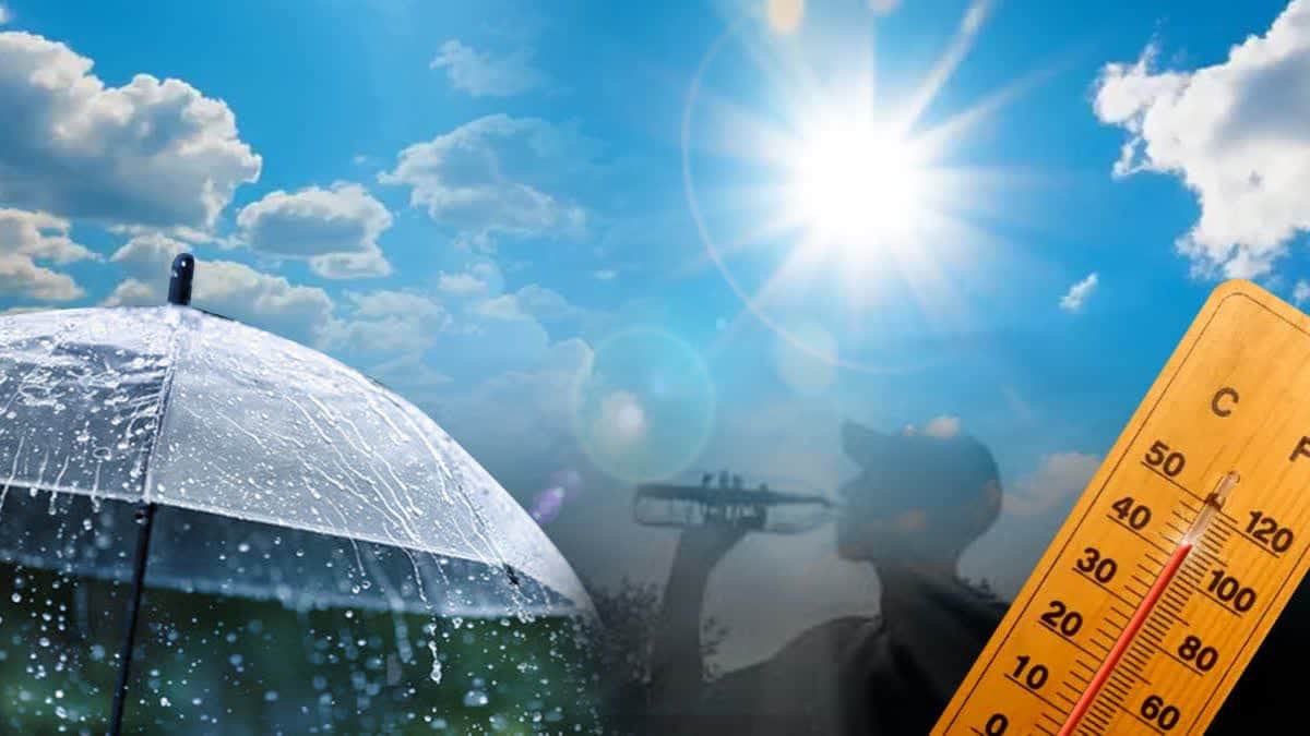 यूपी में बारिश और गर्मी एक साथ चल रहे हैं।