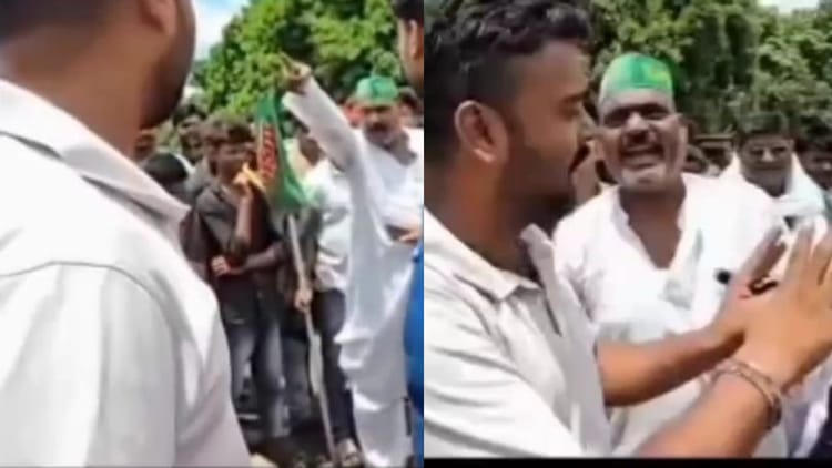 Bihar Bandh: बिहार बंद में राजद नेता की दिखी गुंडागर्दी, कहा- 1990 का लहर आएगा न तो ऊपर से ही नीचे पटक देंगे..