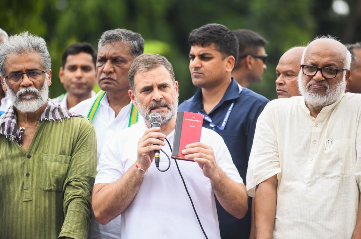 Rahul slams Bihar's law and order situation says CM busy saving seat BJP ministers raking commissions