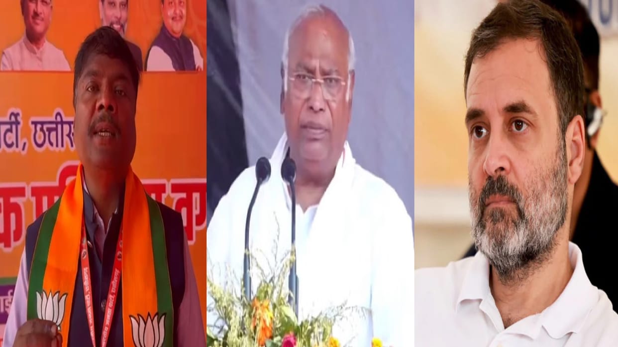 CG News: Minister Kedar Kashyap taunts on Rahul Gandhi for Mallikarjun Kharge statement