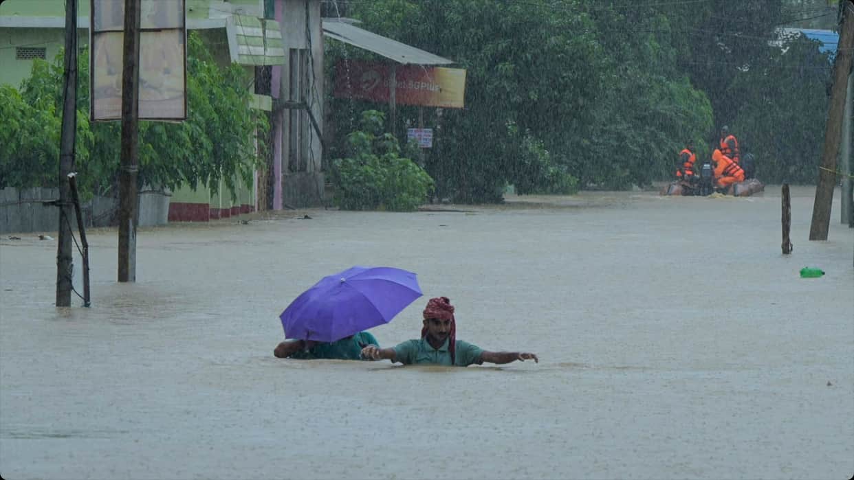 tripura flood three districts badly affected eleven thousand homeless manu river above danger level