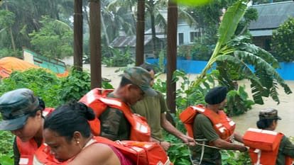 Weather Updates IMD Alert- Over 100 families rendered homeless as flash flood hits Tripura