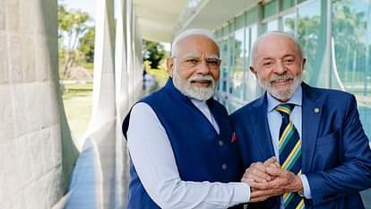पीएम नरेंद्र मोदी और ब्राजील के राष्ट्रपति लूला दा सिल्वा
