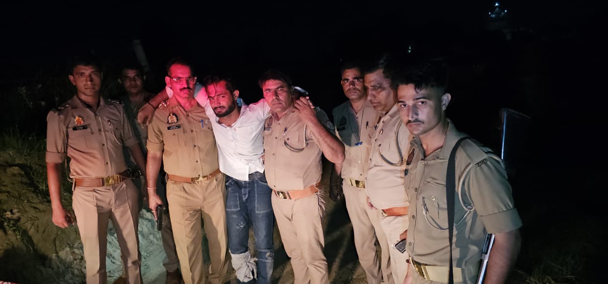 accused of committing a heinous crime against a five-year-old girl was caught by police in an encounter