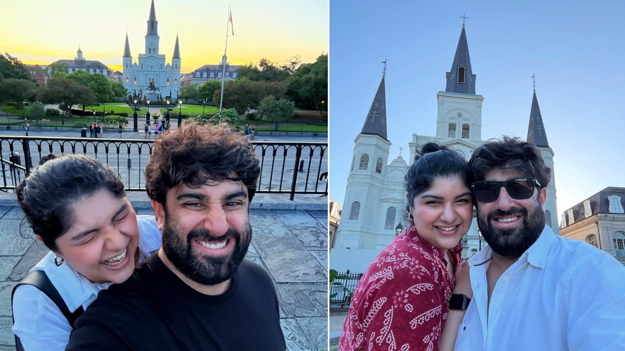 Arjun Kapoor sister Anshula Kapoor latest photos with fiance rohan thakkar from New Orleans Louisiana