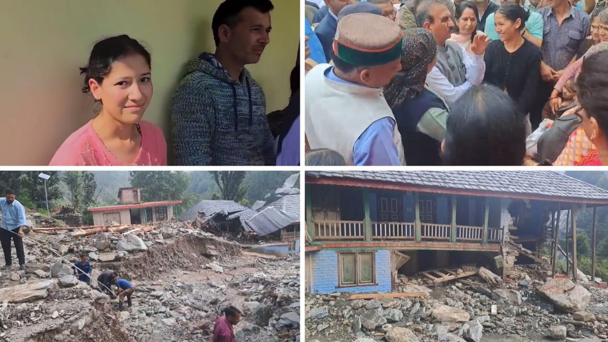 Mandi Cloud Burst Daughter did not lose courage after being buried under debris father rescued three people