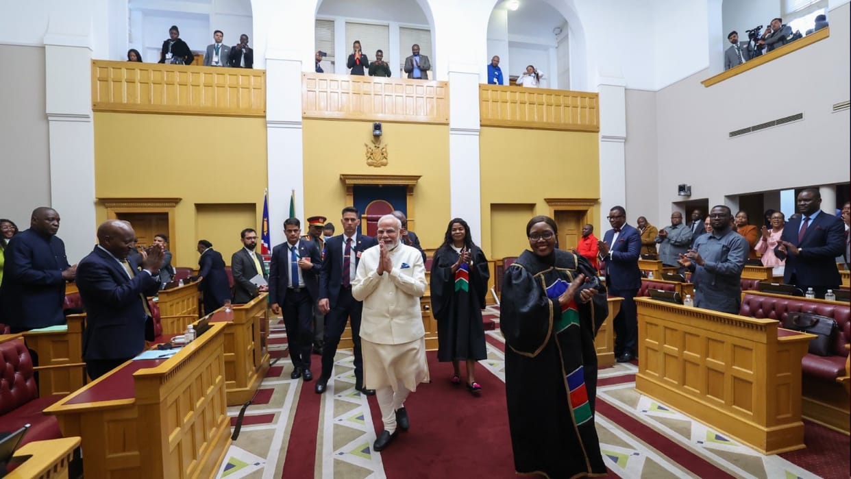 PM Modi Namibia Visit Highlights India seeks not to compete but to cooperate know all in hindi