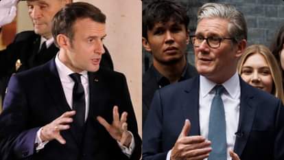 इमैनुएल मैक्रों और किएर स्टार्मर