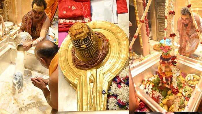 Sawan 2025 first day flowers showered on devotees at Kashi Vishwanath Dham