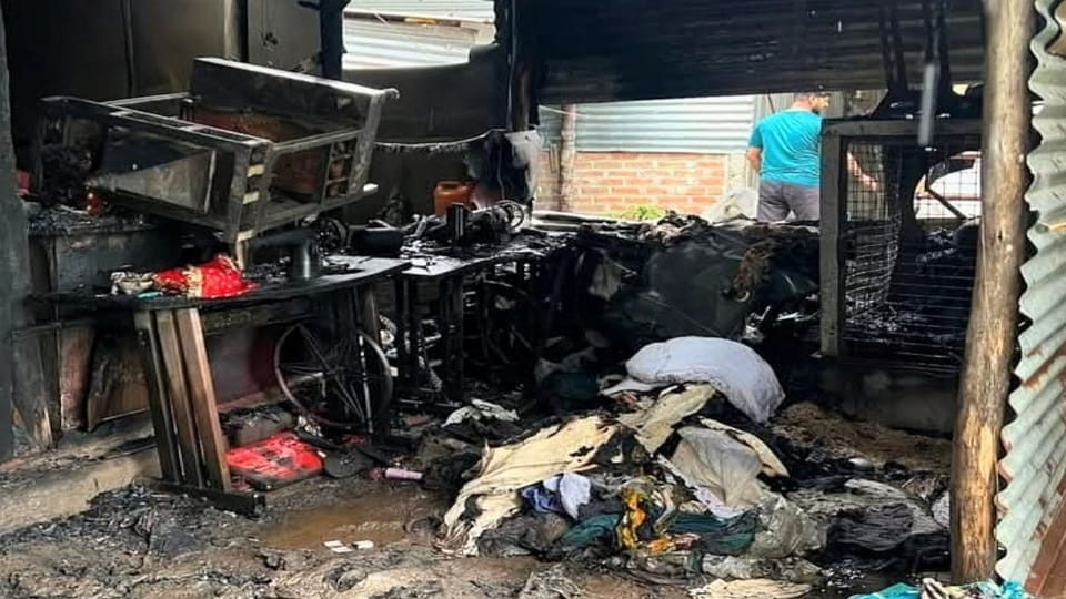 Battery of e-scooty which was on charging burst with a bang in dineshpur