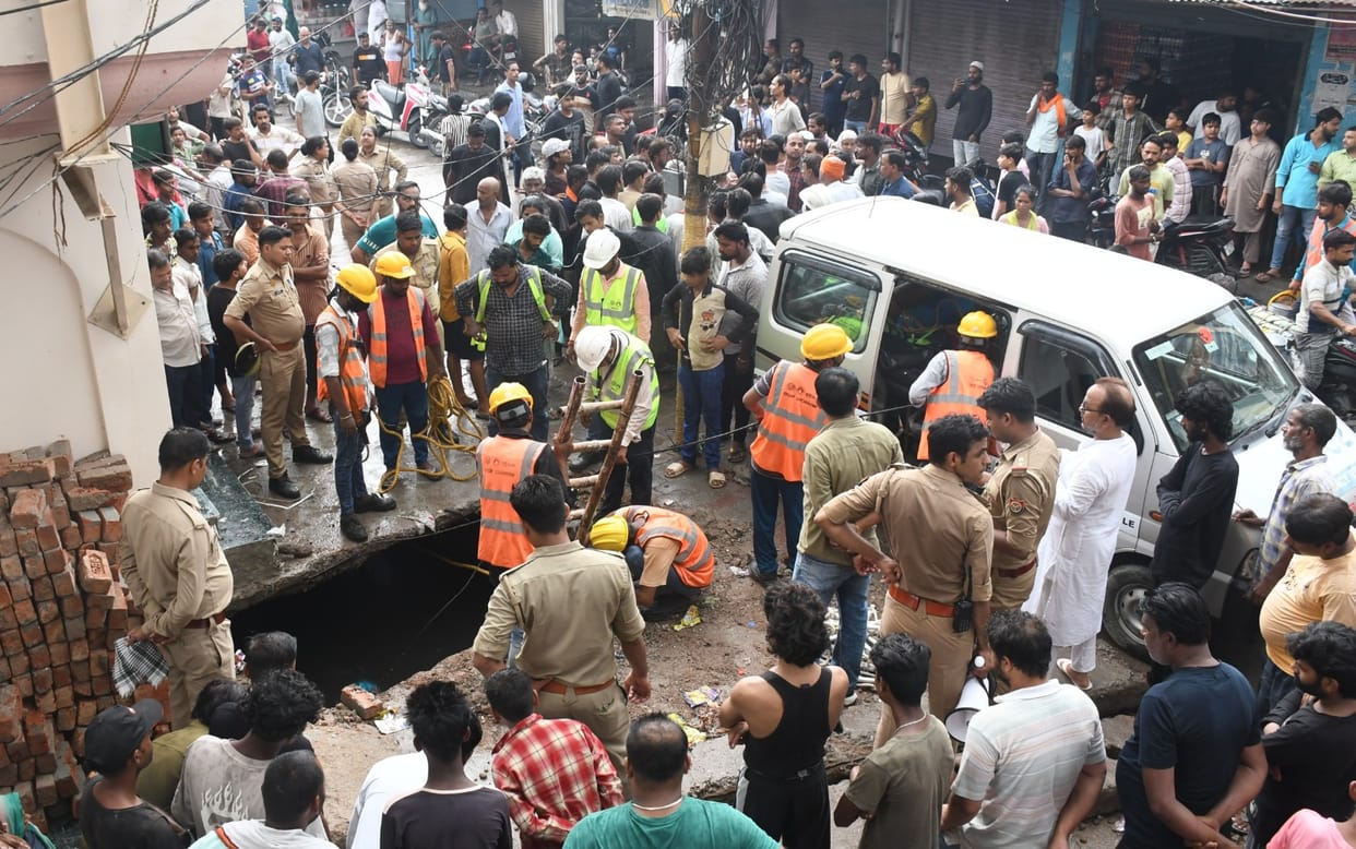 Lucknow: A young man was swept away after falling into a drain swollen by rain, search operation going on for