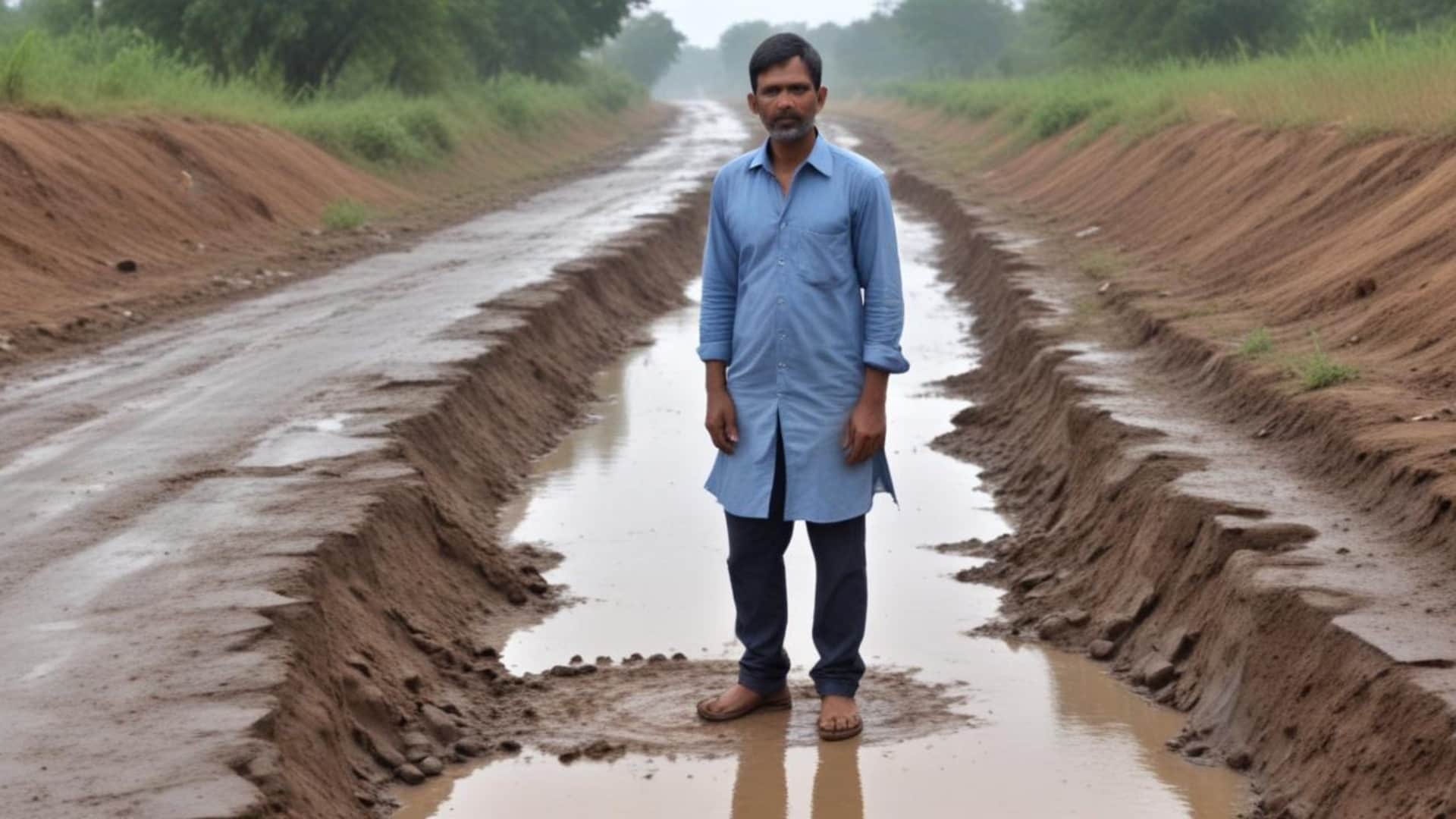 Gwalior: Youth getting middle-aged waiting for marriage due to lack of roads in Kithaunda village rain problem