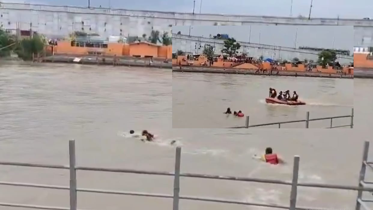 haridwar kawad yatra boy swept away in ganga rescued by sdrf