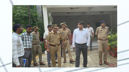 Kanpur: Incomplete paint in the new building of Maharajpur police station, no handle on the door