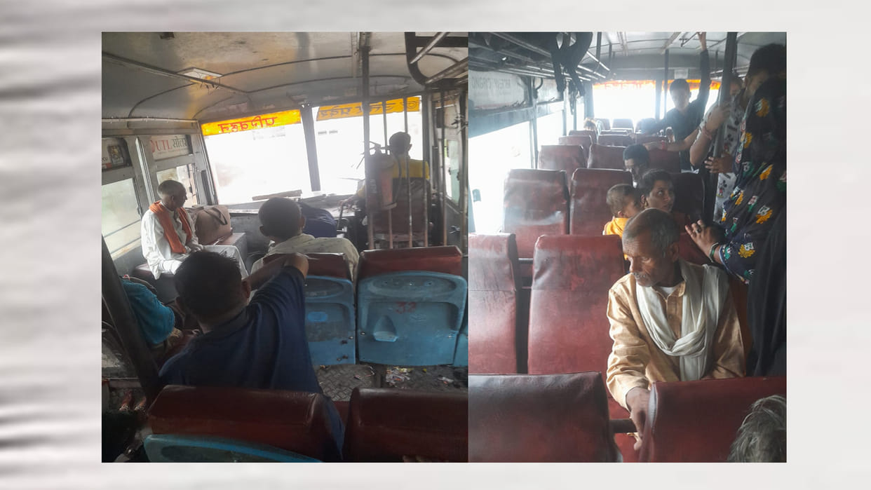 Banda: Water started dripping from the roof of the roadways bus running on the route