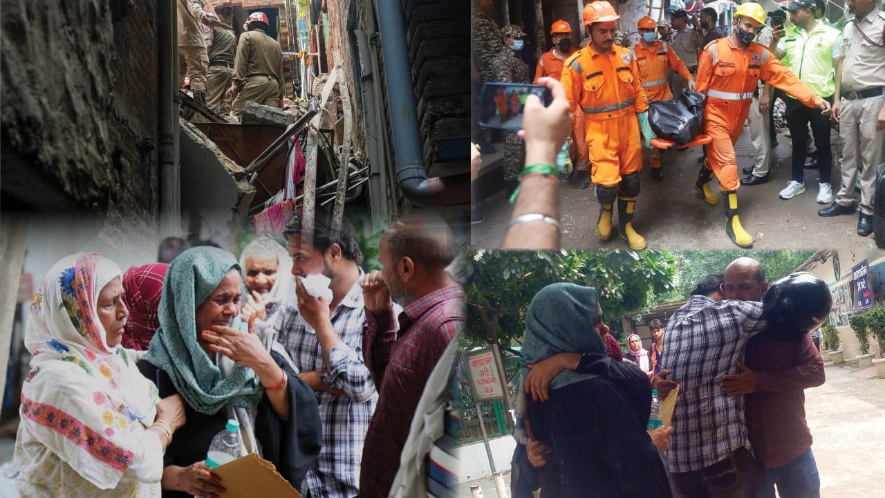 House collapses in Delhi six members of a family from Fazalpur Khas die