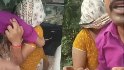 A young man was caught in an objectionable condition with a woman inside a car in Bulandshahr