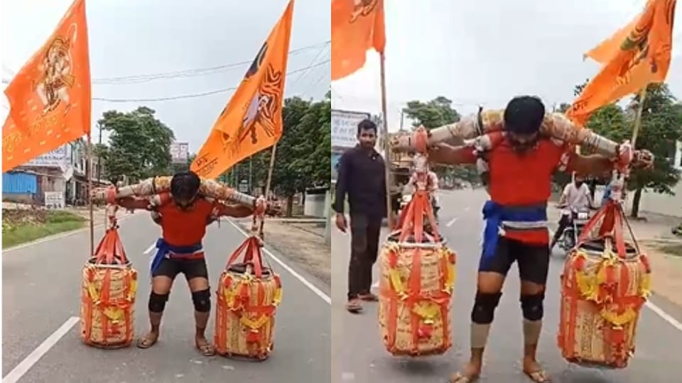 Devotee Carries 351 Litres of Gangajal from Haridwar on Shoulder, 3 months 6-Day Kawad Yatra Nears End