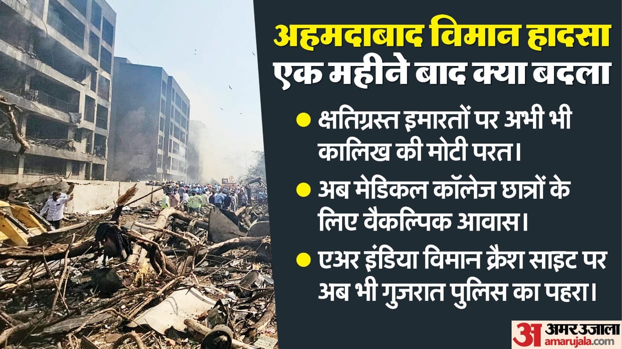 Ahmedabad Air India Tragedy Buildings covered in soot witness of 12 june horrific flight crash Gujarat police