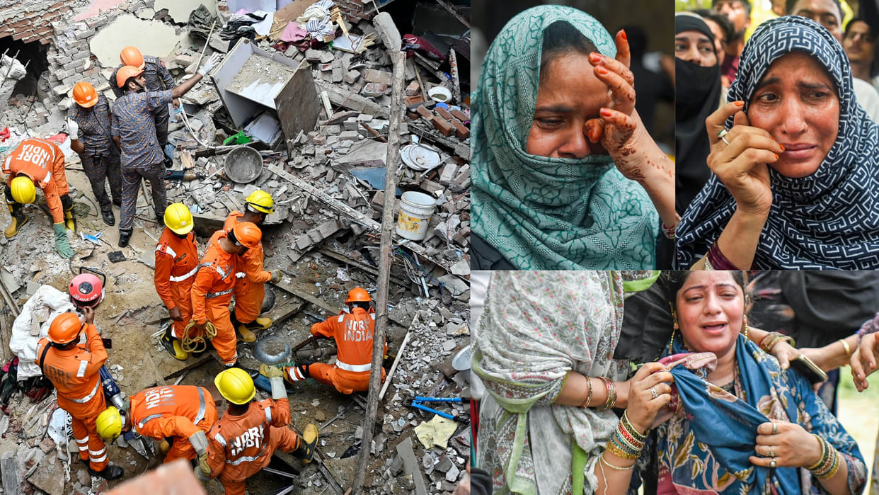 Delhi Building Collapse news family was in deep sleep Six members of a family died due to house collapse see p