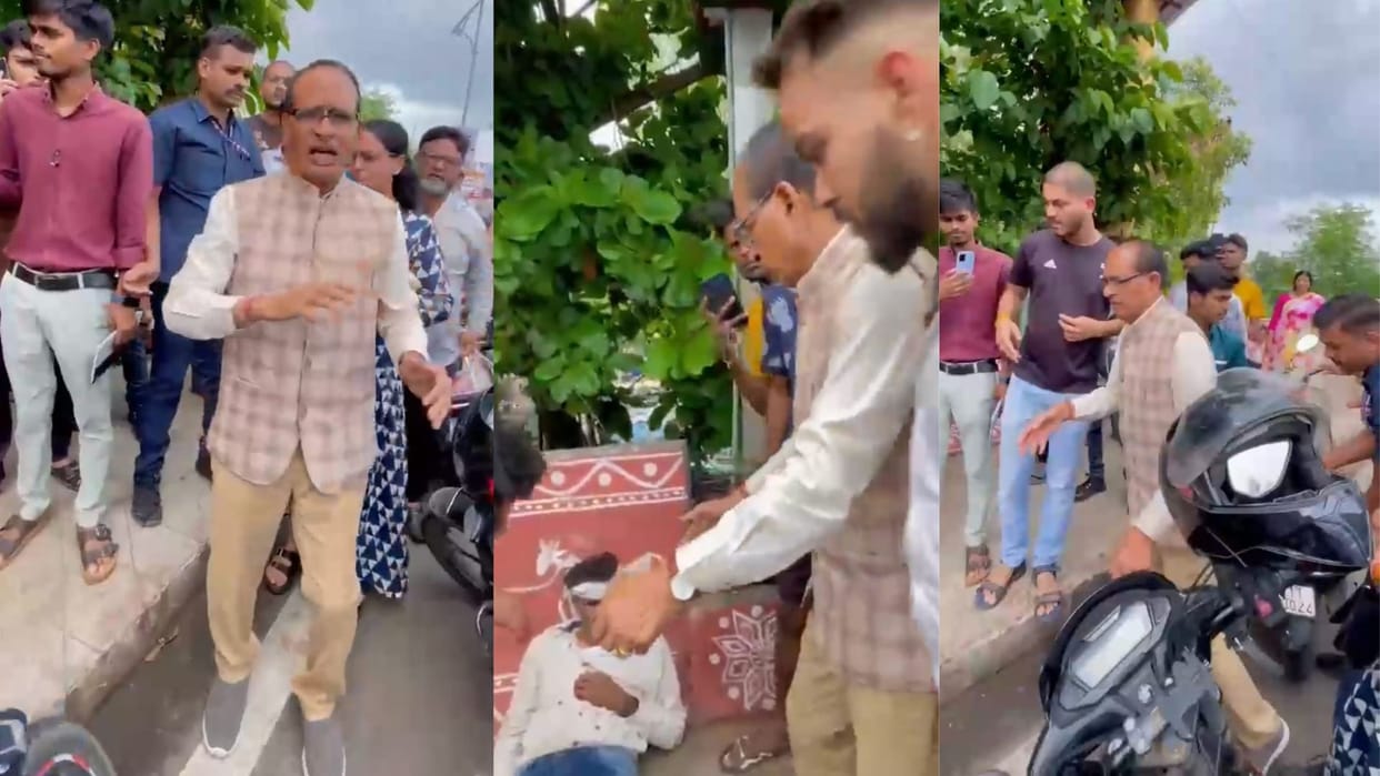 MP News: Union Minister Shivraj showed sensitivity, stopped the convoy for the injured youth, took him to the