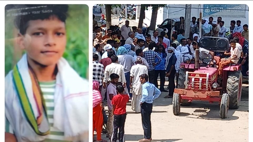 Saharanpur: A sheet was hung on a tree, as soon as it was removed the body of a class nine student was seen