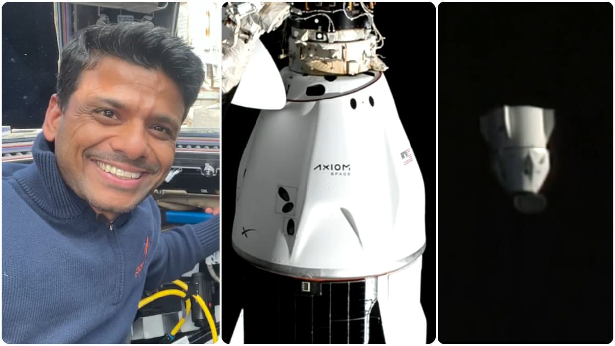 Shubhanshu Shukla return Earth spacecraft undock India space Axiom-4 mission farewell rehabilation phase