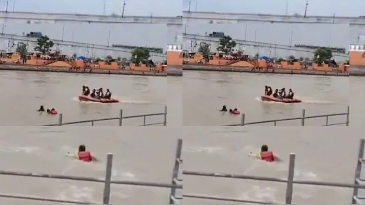 Kanwar Yatra pilgrim suddenly drowned while bathing in Ganga SDRF jawan saved his life by becoming God