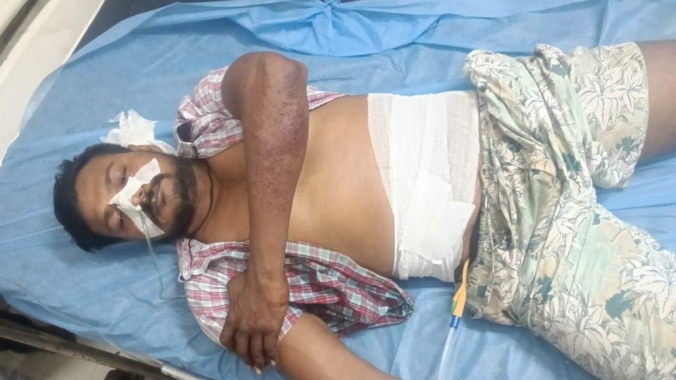 young man was shot due to enmity injured was admitted to SN