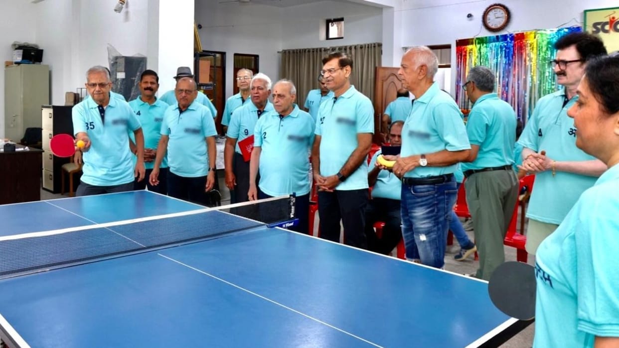 Table tennis competition for the first time for senior citizens of Indore
