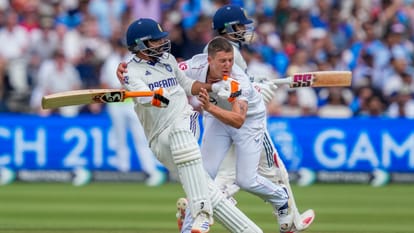ind vs eng 3rd test 2025 ravindra jadeja brydon carse conflict video goes viral ben stokes enters