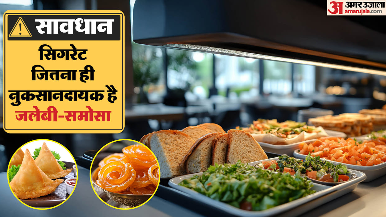 health ministry ordered health warnings for deep-fried snacks like samosas and jalebis