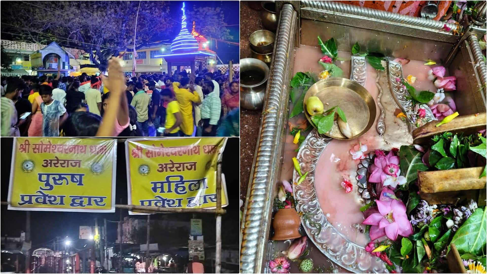 Sawan 2025 Bihar Shiva Temple Crowd on First Monday, Jalabhishek at Someshwarnath and Thaneshwar Temples