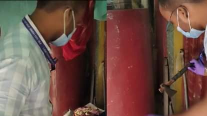 जांच में जुटी पुलिस टीम।