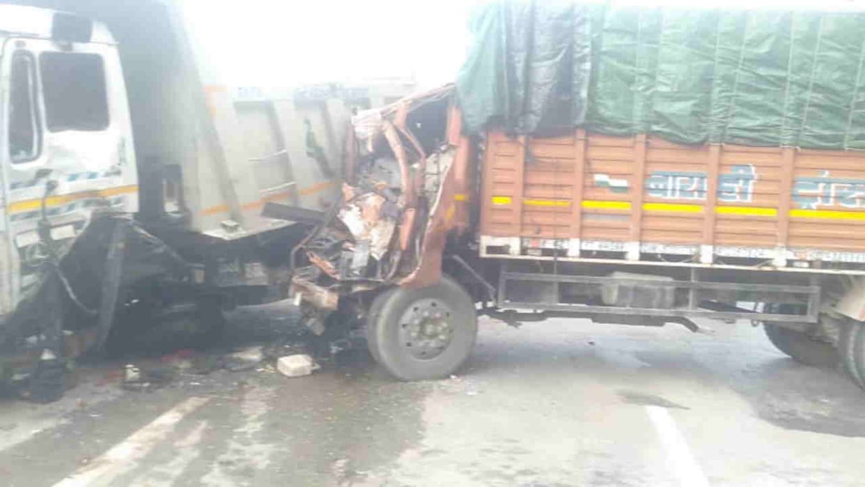 Accident on Rishikesh-Badrinath highway devprayag collision between truck and dumper One dead one injured