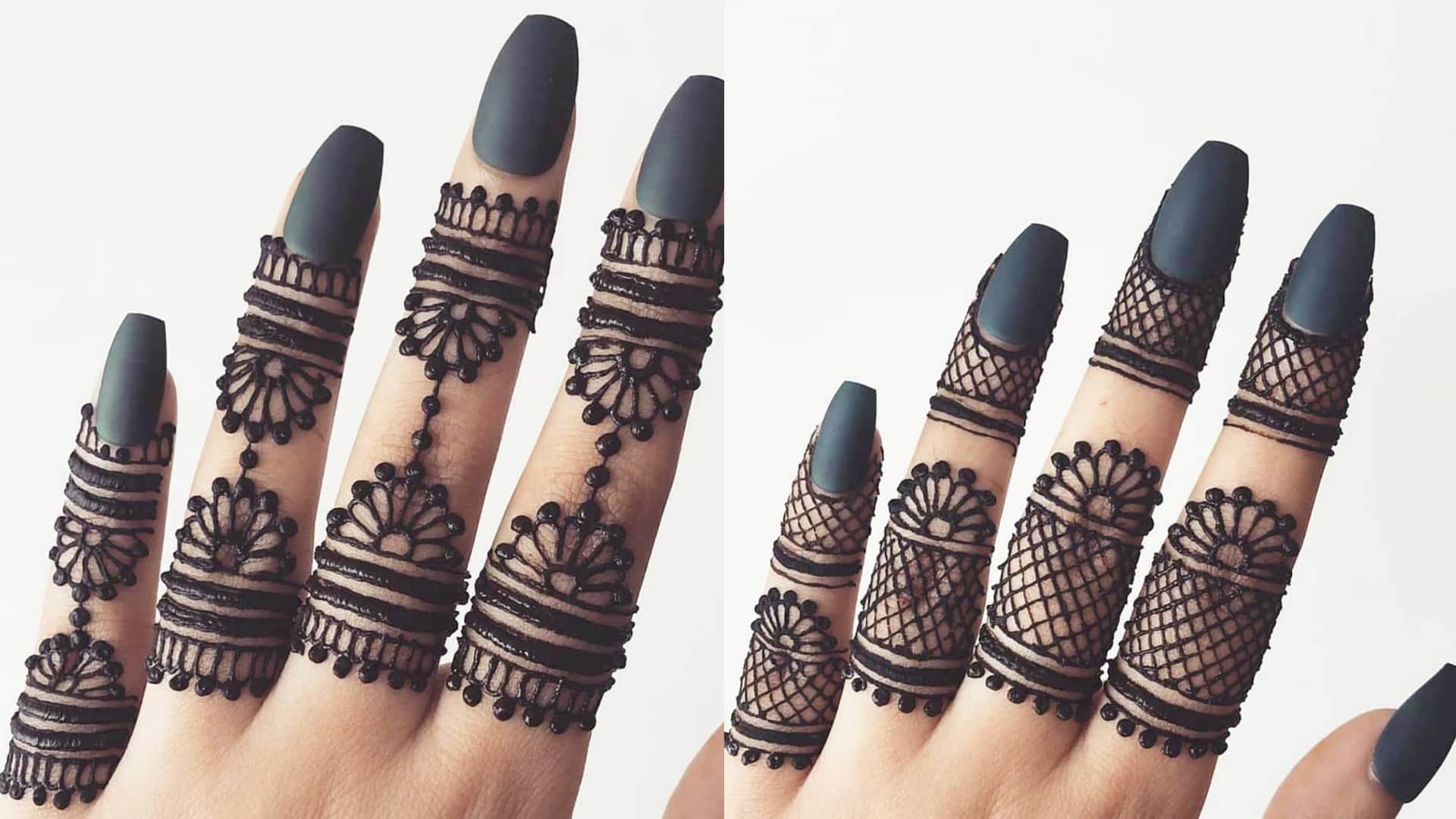 Simple Finger Mehndi Design to try in 2025 for beautiful impression Saral Ungliyon Ki Mehndi Design