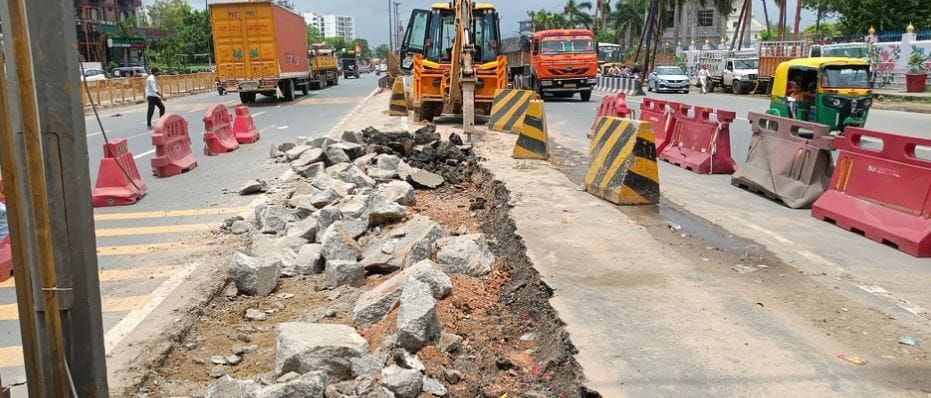 design of the Gurudwara cut was changed there was a danger of accident traffic will start next month