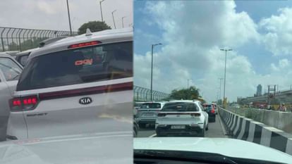 huge traffic jam between Kalindi Kunj and Noida Due to Kanwar Yatra
