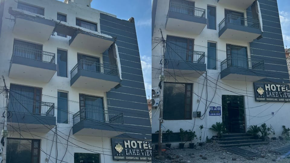Hotel building collapses in Chandigarh