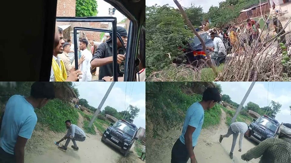 Chaos in dispute over plowing of field Stone pelting between two parties police also not spared