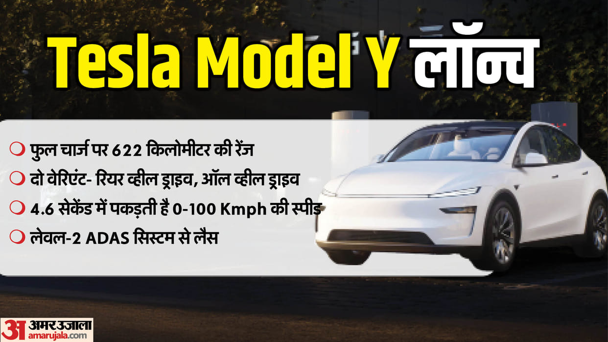 tesla model y lauched in india price 60 lakh features range charging time top speed