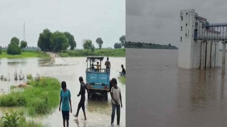 chambal river reached high flood level in agra up news